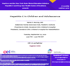 HepCure and CEI co-sponsored Webinar: Hepatitis C in Children and Adolescence